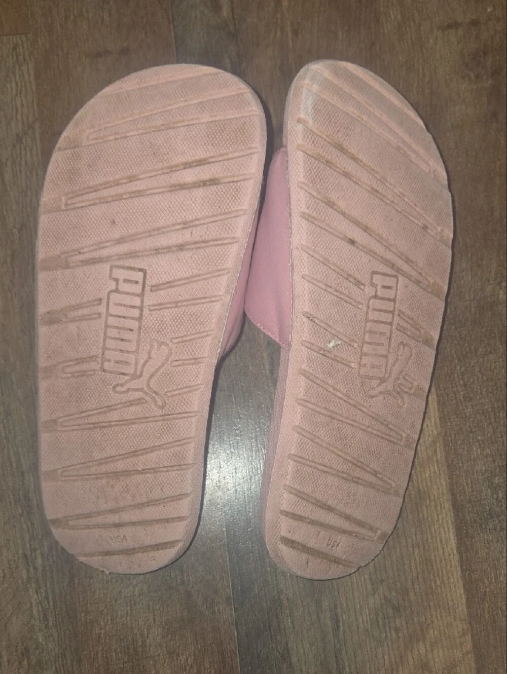 Puma Girls Pink Logo Slide Sandals